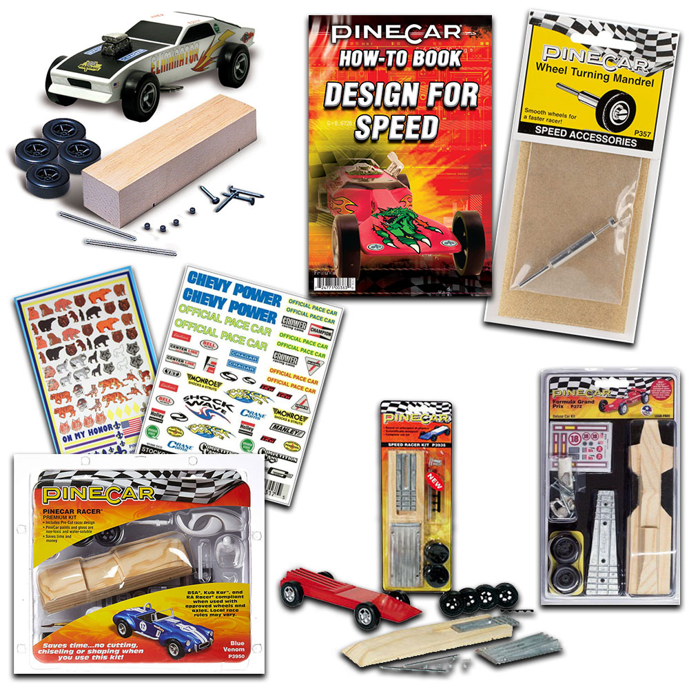 Pinecar Pinewood Derby Car Kit Blue Venom Racer